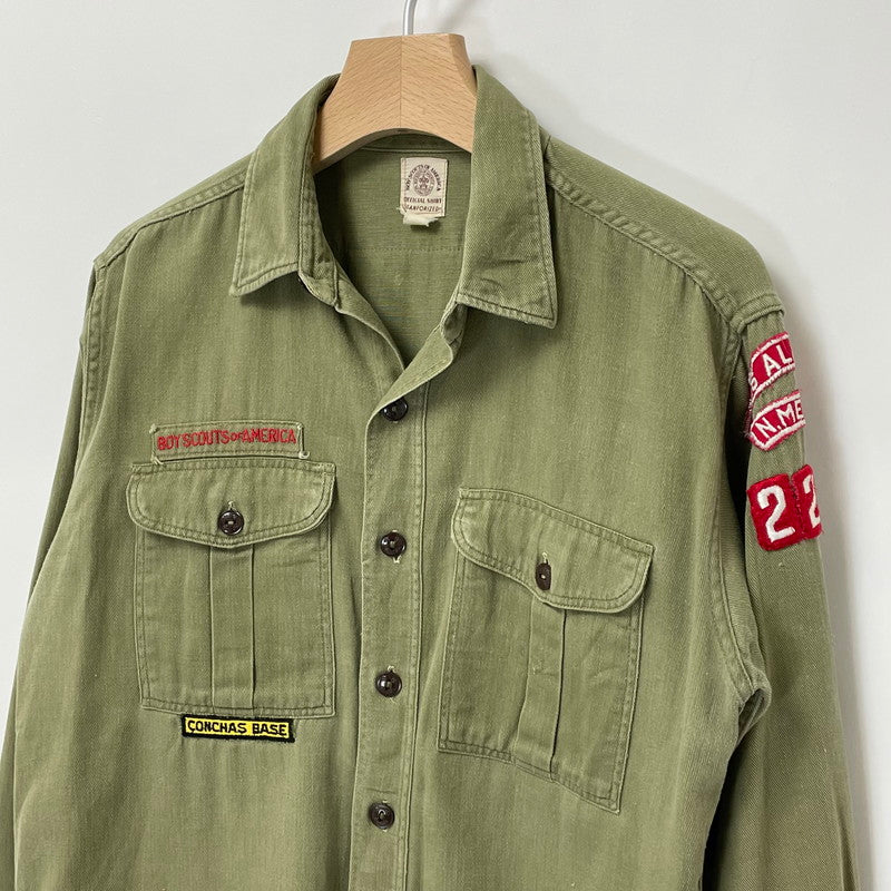 【超希少】60s BOY SCOUTS OF AMERICA/ボーイスカウト ヴィンテージ オフィシャル 長袖シャツ Mサイズ【FB-SH-0018B=】