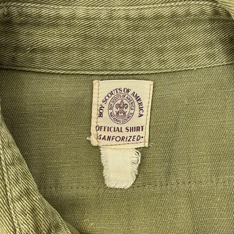 【超希少】60s BOY SCOUTS OF AMERICA/ボーイスカウト ヴィンテージ オフィシャル 長袖シャツ Mサイズ【FB-SH-0018B=】