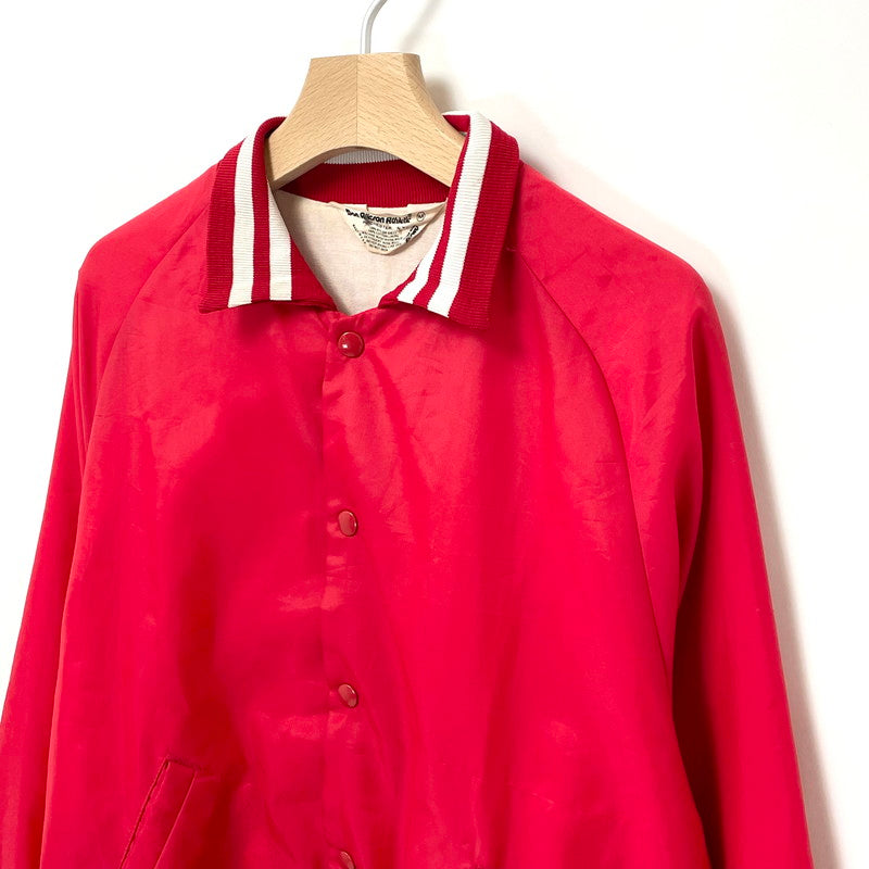 80s Don Alleson Athletic/ドンアレソン レッド ヴィンテージ スタジャン "Made in USA" Mサイズ【FB-JK-0033B】