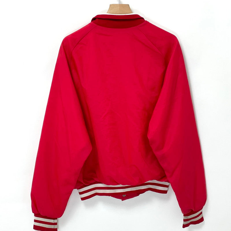 80s Don Alleson Athletic/ドンアレソン レッド ヴィンテージ スタジャン "Made in USA" Mサイズ【FB-JK-0033B】