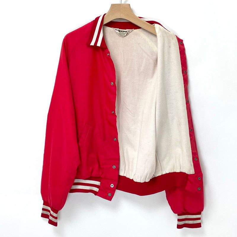 80s Don Alleson Athletic/ドンアレソン レッド ヴィンテージ スタジャン "Made in USA" Mサイズ【FB-JK-0033B】
