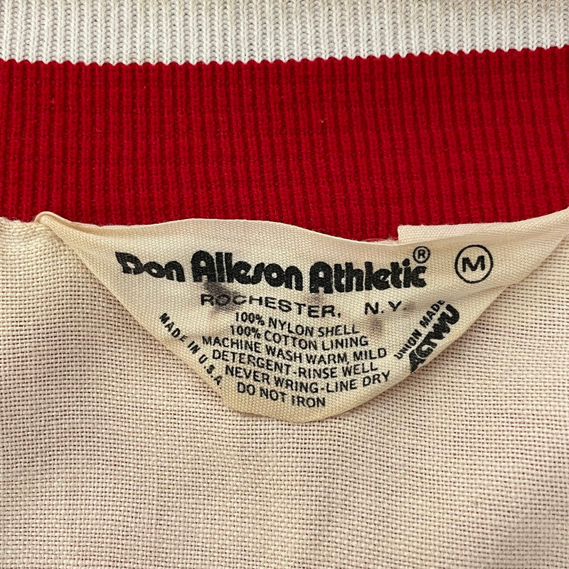 80s Don Alleson Athletic/ドンアレソン レッド ヴィンテージ スタジャン "Made in USA" Mサイズ【FB-JK-0033B】