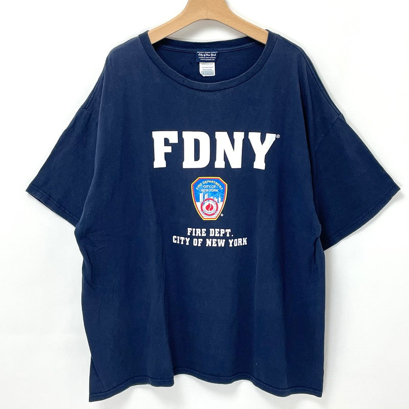 ニューヨーク市消防局 FDNY ネイビー オフィシャルTシャツ 2XLサイズ【FB-TS-0018B-】