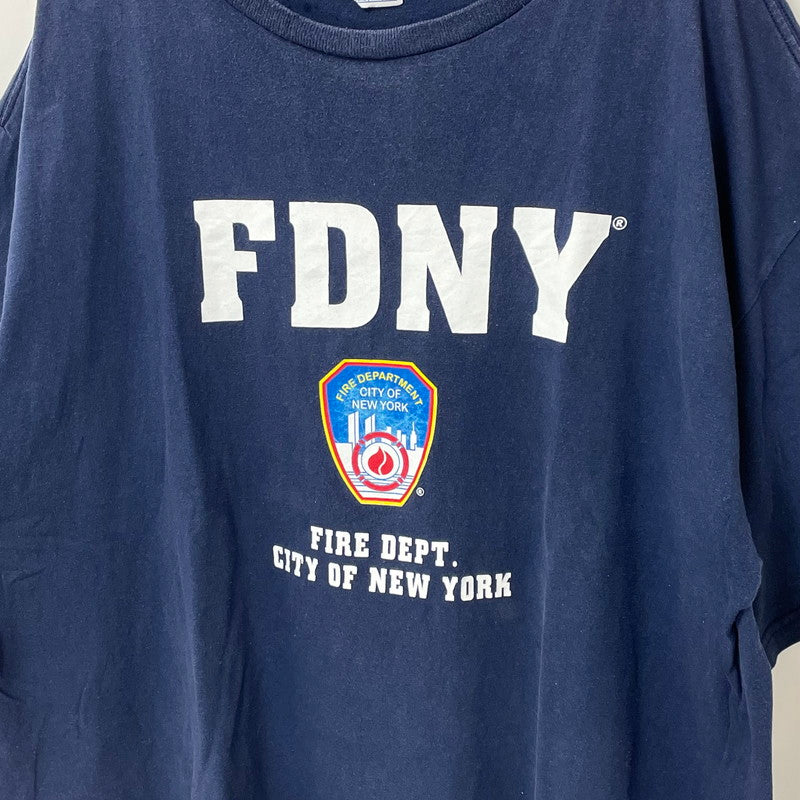 ニューヨーク市消防局 FDNY ネイビー オフィシャルTシャツ 2XLサイズ【FB-TS-0018B-】
