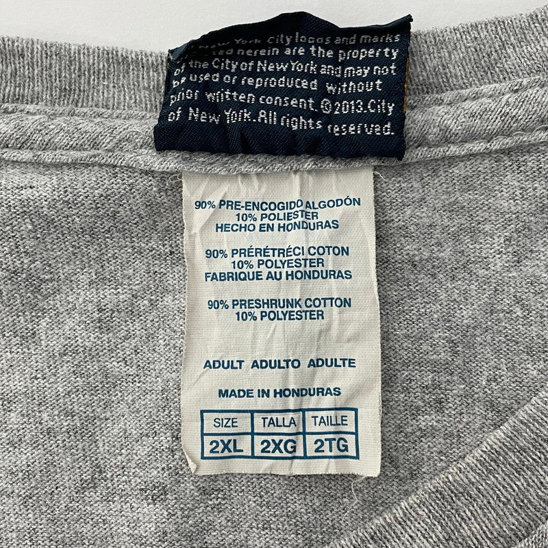ニューヨーク市警察 NYPD グレー オフィシャルTシャツ 2XLサイズ【FB-TS-0014B-】