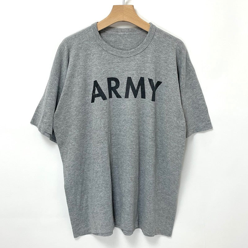 【シングルステッチ】80-90s アメリカ陸軍 U.S.ARMY グレー ヴィンテージ PFU トレーニングTシャツ Lサイズ【FB-TS-0026B-】