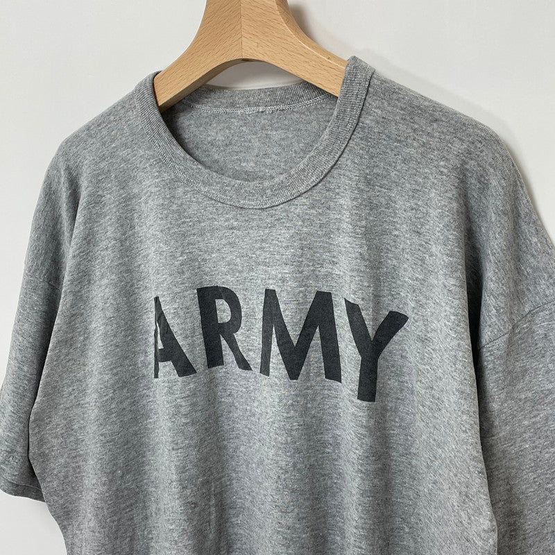 【シングルステッチ】80-90s アメリカ陸軍 U.S.ARMY グレー ヴィンテージ PFU トレーニングTシャツ Lサイズ【FB-TS-0026B-】