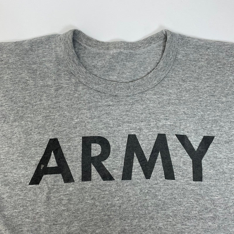 【シングルステッチ】80-90s アメリカ陸軍 U.S.ARMY グレー ヴィンテージ PFU トレーニングTシャツ Lサイズ【FB-TS-0026B-】