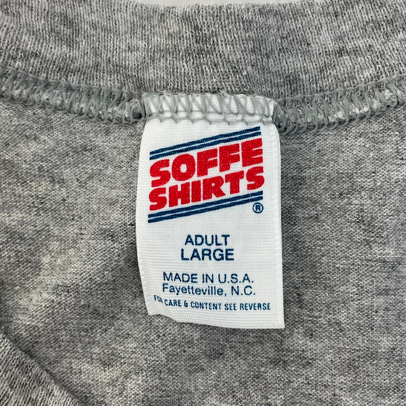 【シングルステッチ】80-90s SOFFE/ソフィー U.S.ARMY グレー ヴィンテージ PFU トレーニングTシャツ Lサイズ【FB-TS-0022B-】