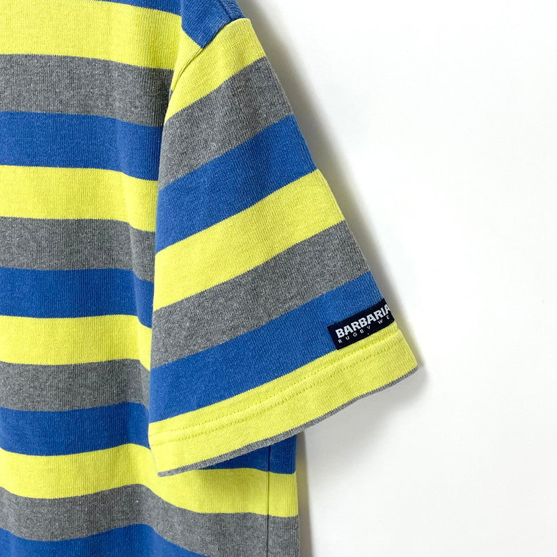 90s BARBARIAN/バーバリアン ストライプ コットン ラガーウェアTシャツ Mサイズ【FB-TS-0047B=】