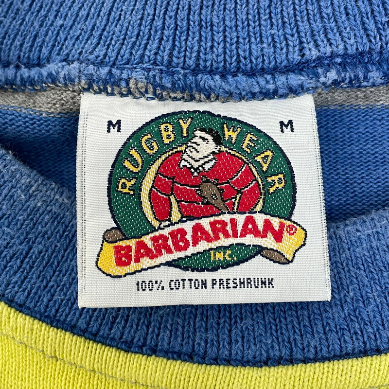 90s BARBARIAN/バーバリアン ストライプ コットン ラガーウェアTシャツ Mサイズ【FB-TS-0047B=】