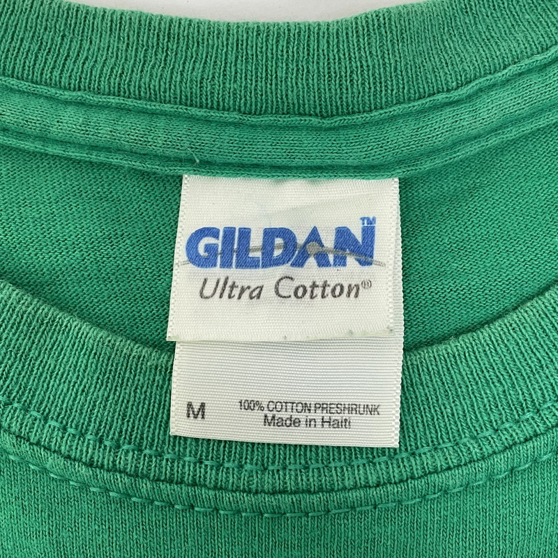 GILDAN/ギルダン グリーン "SUMMER BAND CAMP" ウルトラコットンTシャツ Mサイズ【FB-TS-0043B-】
