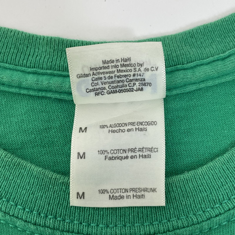 GILDAN/ギルダン グリーン "SUMMER BAND CAMP" ウルトラコットンTシャツ Mサイズ【FB-TS-0043B-】