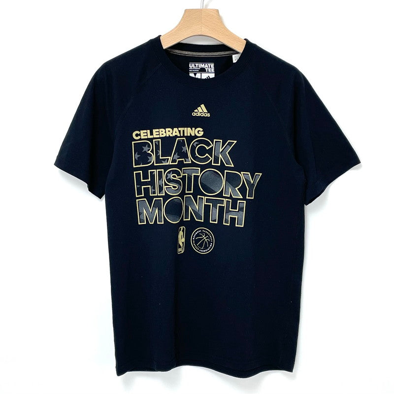 adidas/アディダス NBA ブラック "BLACK HISTORY MONTH" ULTIMATE Tシャツ Mサイズ【FB-TS-0042B-】
