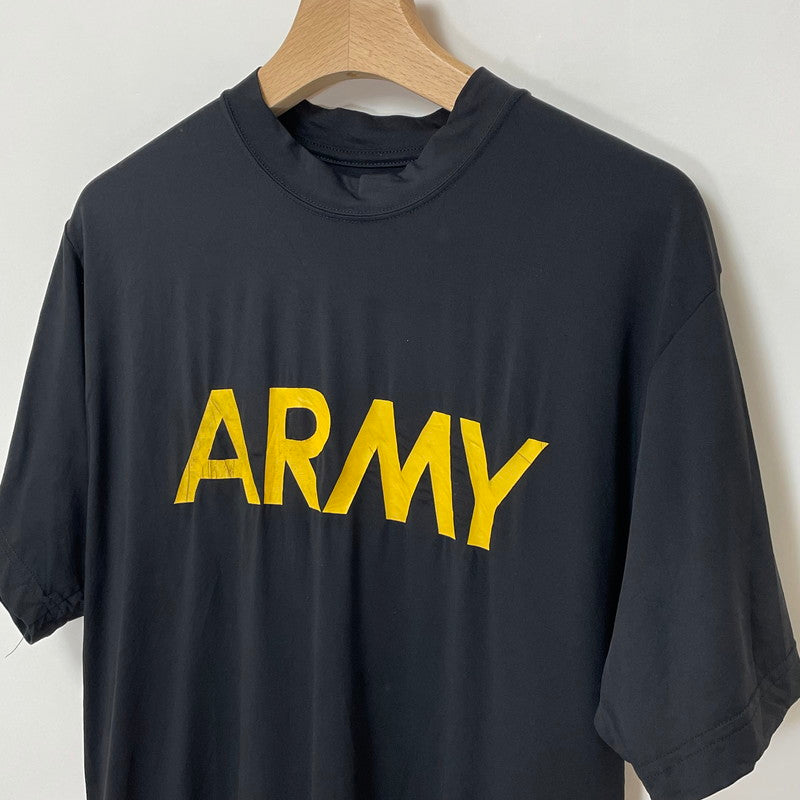 アメリカ陸軍 U.S.ARMY ブラック DRI-DUKE モイスチャーコントロール 後期型 APFU フィジカルトレーニングTシャツ【FB-TS-0041C-】