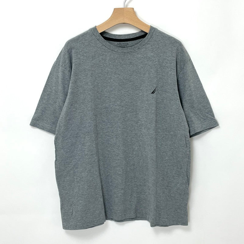 NAUTICA/ノーティカ グレー ワンポイント コットンTシャツ Lサイズ【FB-TS-0046B-】