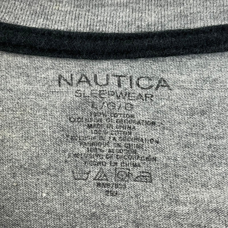 NAUTICA/ノーティカ グレー ワンポイント コットンTシャツ Lサイズ【FB-TS-0046B-】