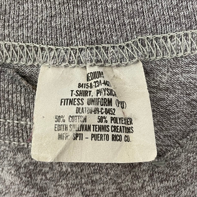 【リメイク】80s アメリカ陸軍 U.S.ARMY グレー ヴィンテージ PFU VネックTシャツ Mサイズ【FB-TS-0039B-】