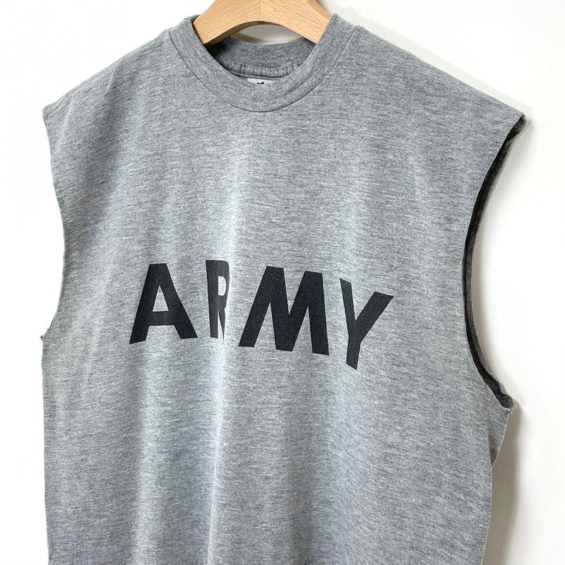 【リメイク】アメリカ陸軍 U.S.ARMY グレー 前期型 IPFU ノースリーブ マッスルTシャツ【FB-TS-0040B-】