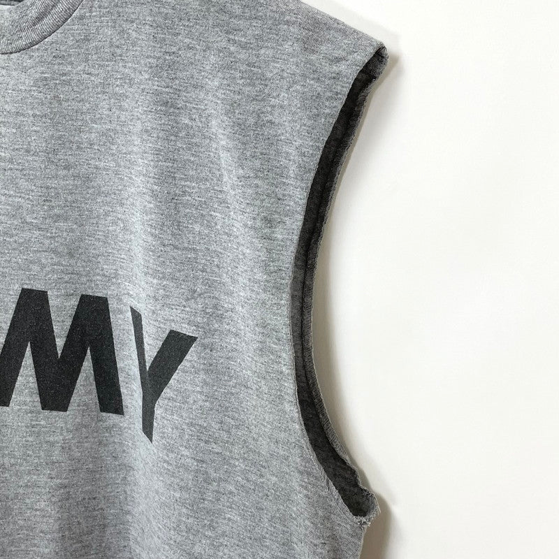 【リメイク】アメリカ陸軍 U.S.ARMY グレー 前期型 IPFU ノースリーブ マッスルTシャツ【FB-TS-0040B-】