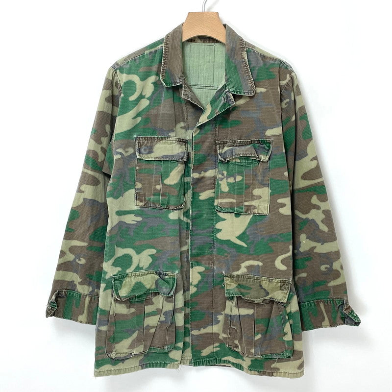 80s アメリカ軍 LC-1 リーフカモ RDF迷彩 リップストップ BDUジャケット S-Lサイズ【FB-JK-0037B=】