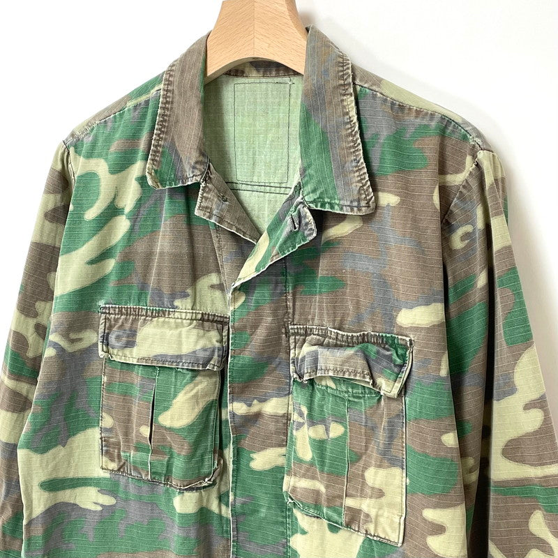 80s アメリカ軍 LC-1 リーフカモ RDF迷彩 リップストップ BDUジャケット S-Lサイズ【FB-JK-0037B=】