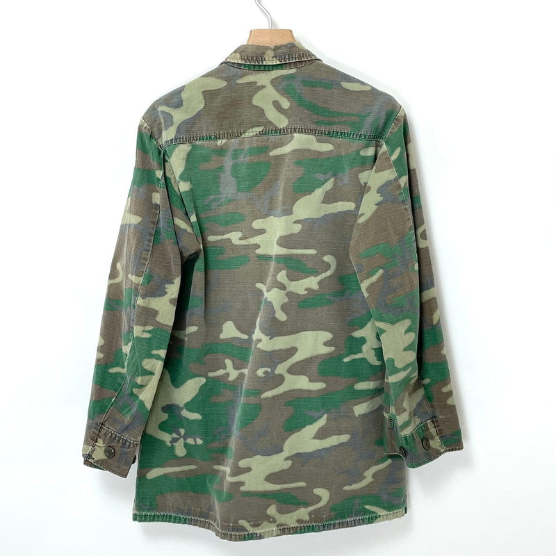 80s アメリカ軍 LC-1 リーフカモ RDF迷彩 リップストップ BDUジャケット S-Lサイズ【FB-JK-0037B=】