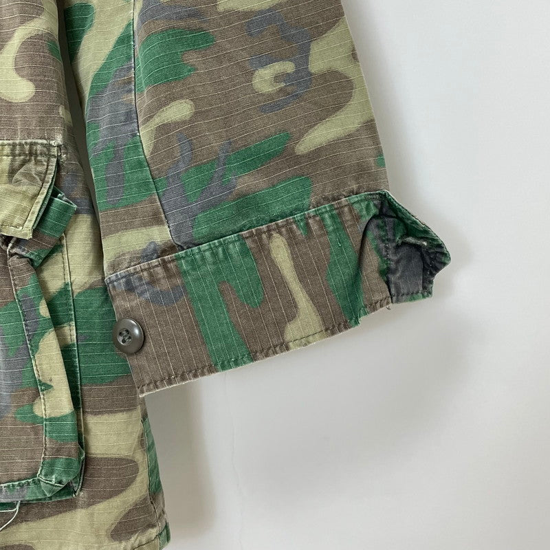 80s アメリカ軍 LC-1 リーフカモ RDF迷彩 リップストップ BDUジャケット S-Lサイズ【FB-JK-0037B=】