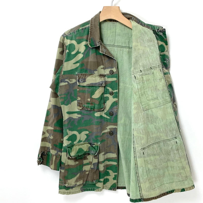 80s アメリカ軍 LC-1 リーフカモ RDF迷彩 リップストップ BDUジャケット S-Lサイズ【FB-JK-0037B=】