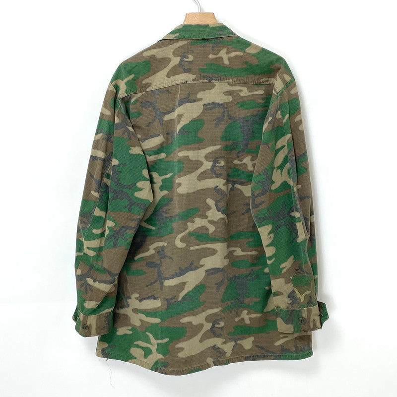 70s アメリカ軍 LC-1 リーフカモ RDF迷彩 リップストップ BDUジャケット L-Lサイズ【FB-JK-0038C=】
