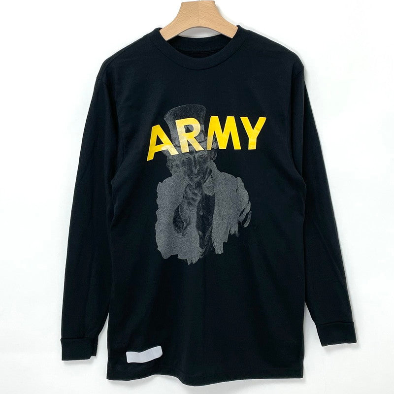 【リメイク】アメリカ軍 U.S.ARMY ブラック 後期型 APFU ロングTシャツ "Uncle Sam/アンクル・サム"【FB-TS-ML0050B-】