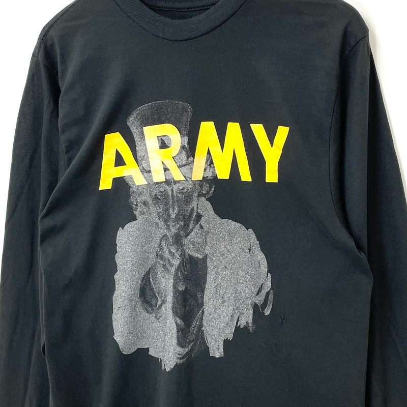 【リメイク】アメリカ軍 U.S.ARMY ブラック 後期型 APFU ロングTシャツ "Uncle Sam/アンクル・サム"【FB-TS-ML0050B-】