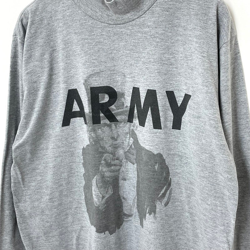 【リメイク】アメリカ軍 U.S.ARMY グレー 前期型 IPFU ロングTシャツ"Uncle Sam/アンクル・サム"【FB-TS-ML0049B-】