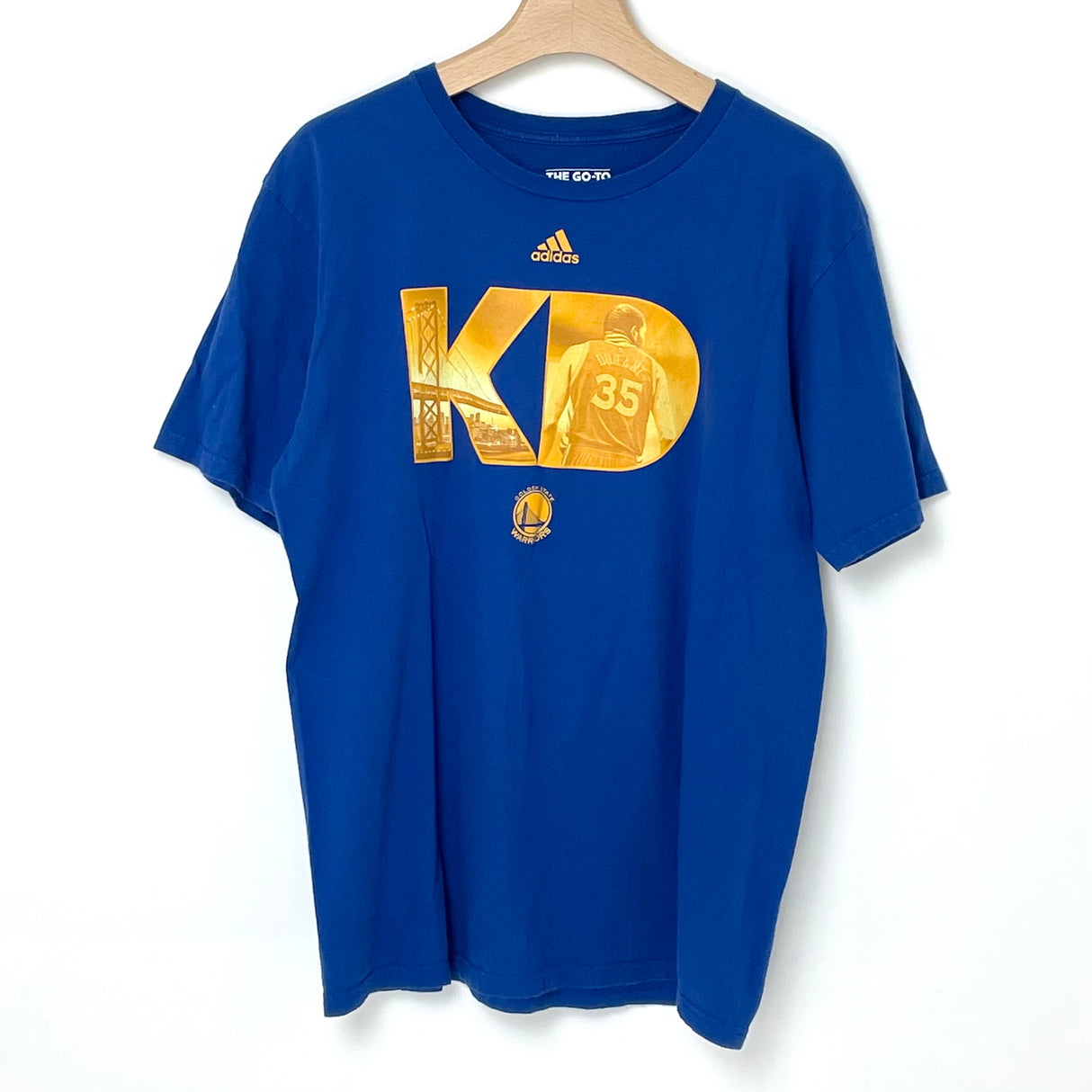NBA ゴールデンステート・ウォリアーズ ケビン・デュラント Adidas/アディダス バスケットボールTシャツ Lサイズ【FB-TS-0025B-】