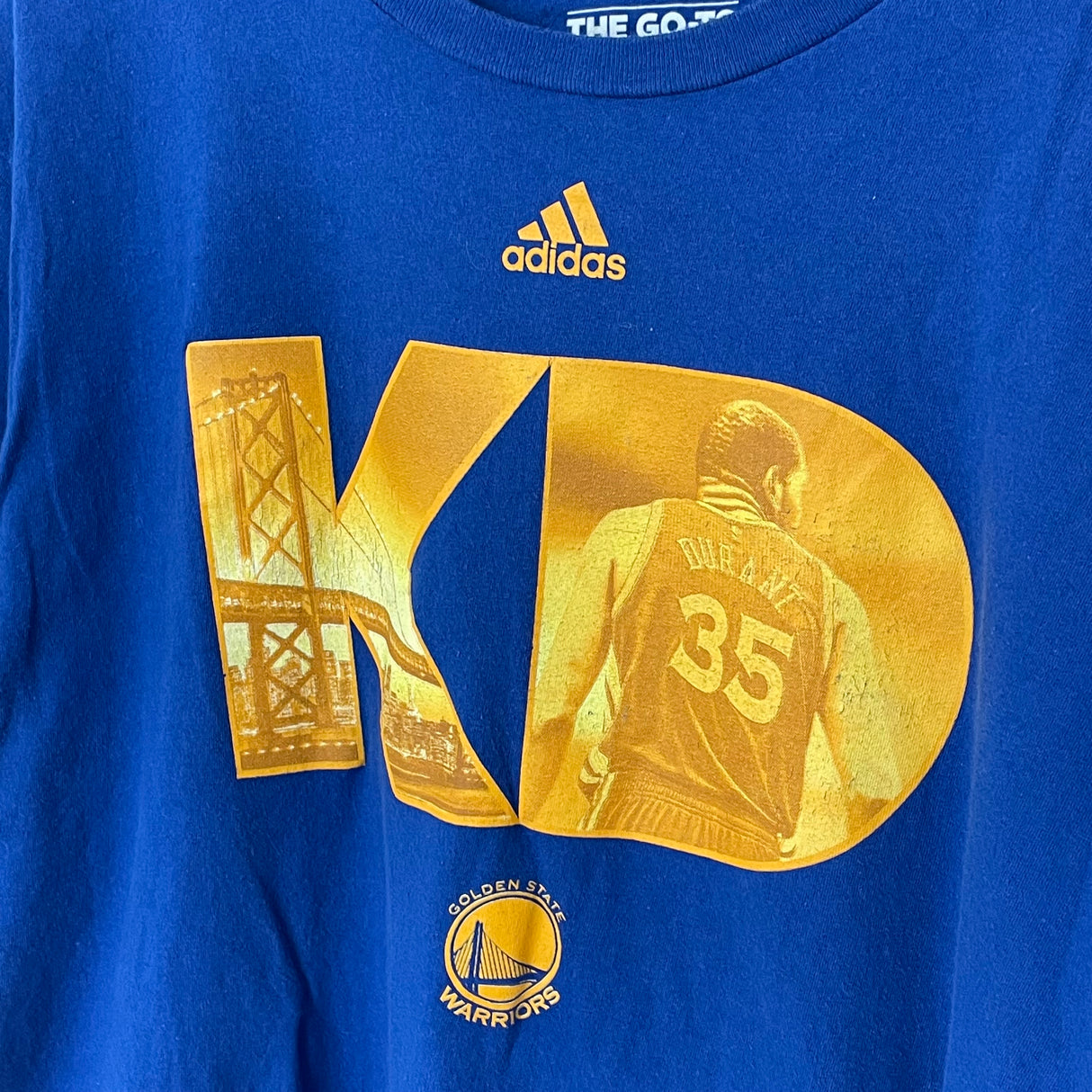 NBA ゴールデンステート・ウォリアーズ ケビン・デュラント Adidas/アディダス バスケットボールTシャツ Lサイズ【FB-TS-0025B-】