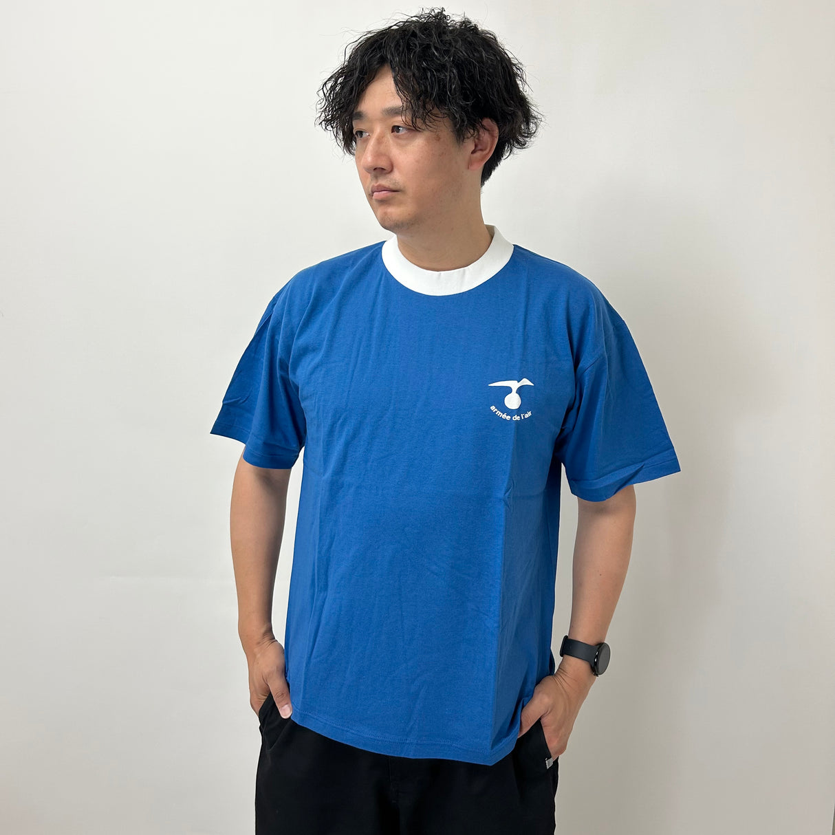 フランス空軍 エアフォース ブルー Tシャツ 新品 T87N-