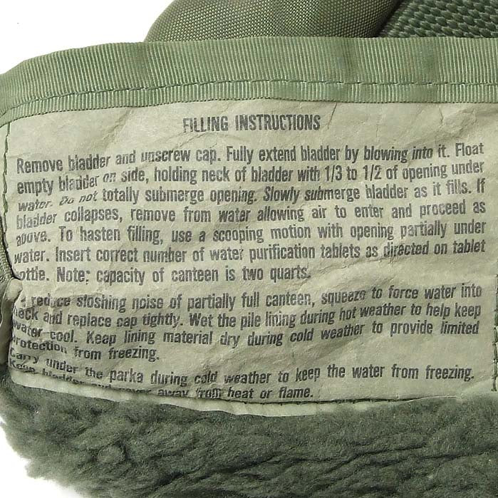 アメリカ軍 OD 2QT ウォーターキャンティーンカバー ショルダーバッグ USED A20GU-