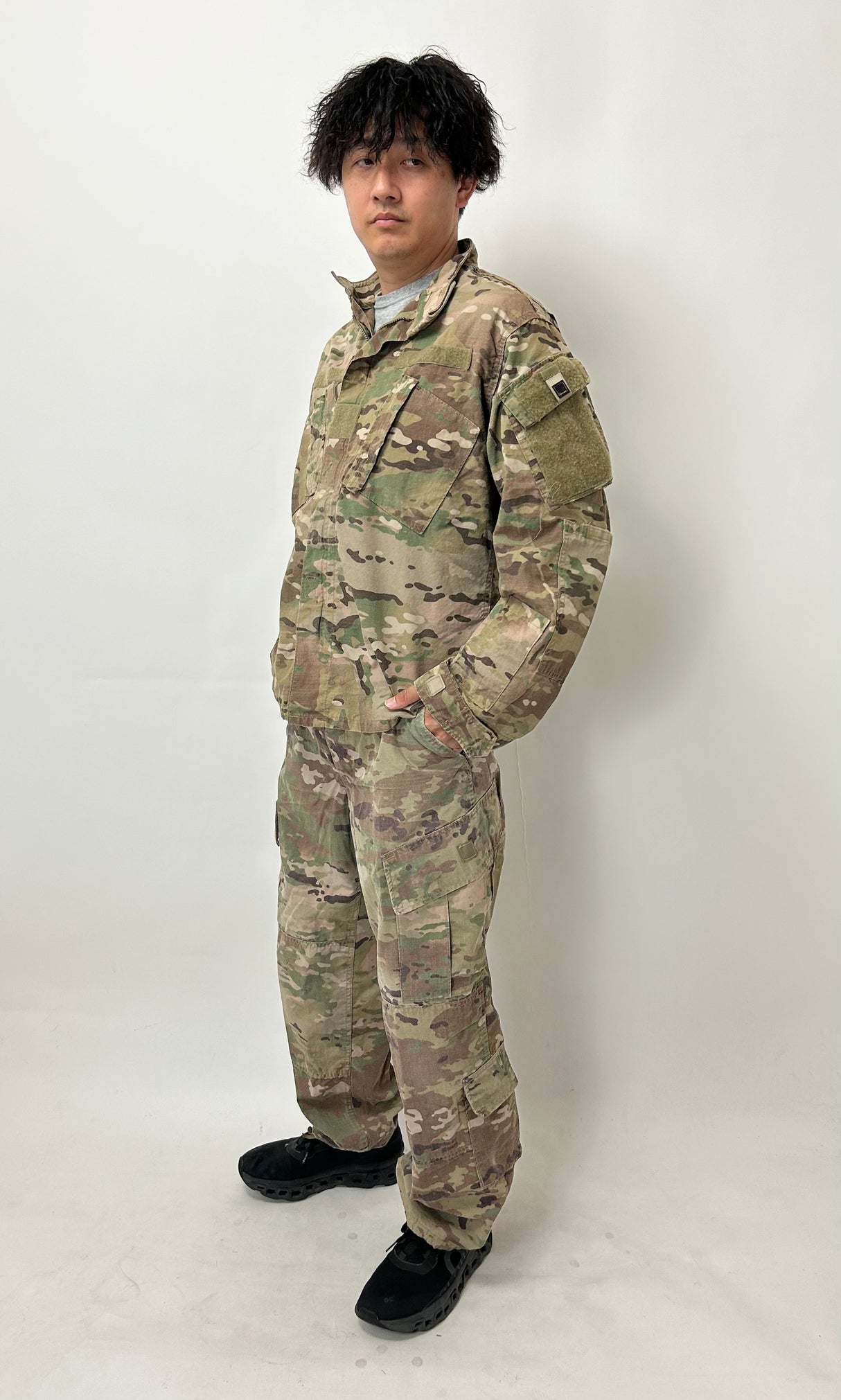 アメリカ軍 U.S.ARMY マルチカム リップストップ コンバットジャケット ワッペン付 USED A20UW=