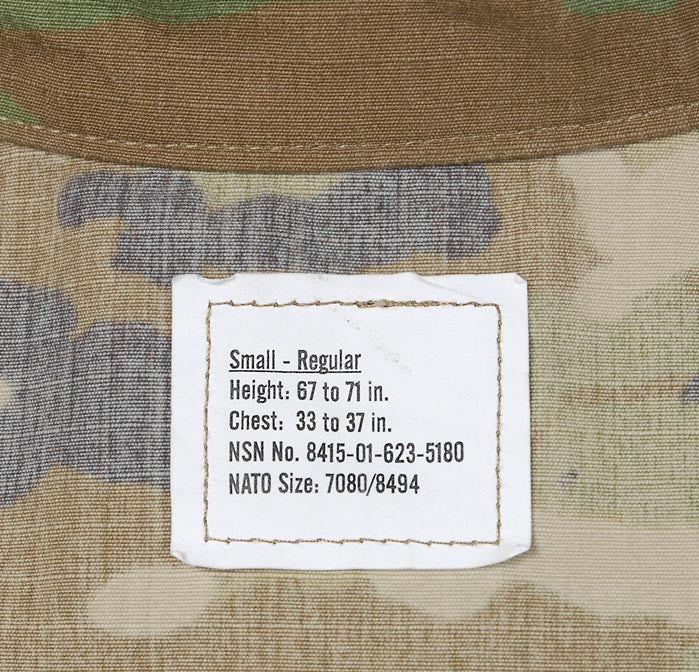 アメリカ軍 U.S.ARMY マルチカム リップストップ コンバットジャケット 新品 A20N=