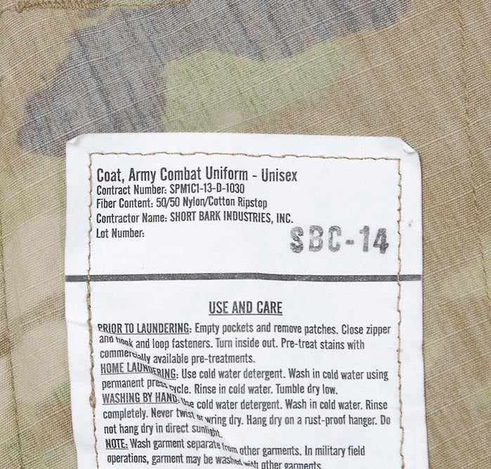 アメリカ軍 U.S.ARMY マルチカム リップストップ コンバットジャケット 新品 A20N=