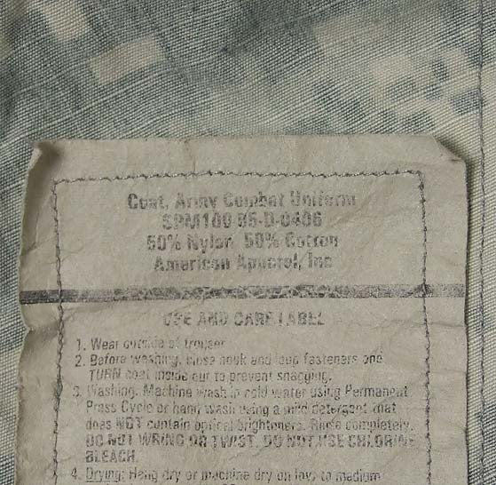 アメリカ軍 ACU デジタルカモ コンバットジャケット USED A3U=