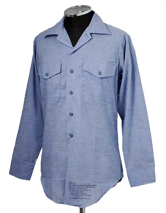 アメリカ海軍 U.S.NAVY シャンブレーシャツ 新品 A62N-