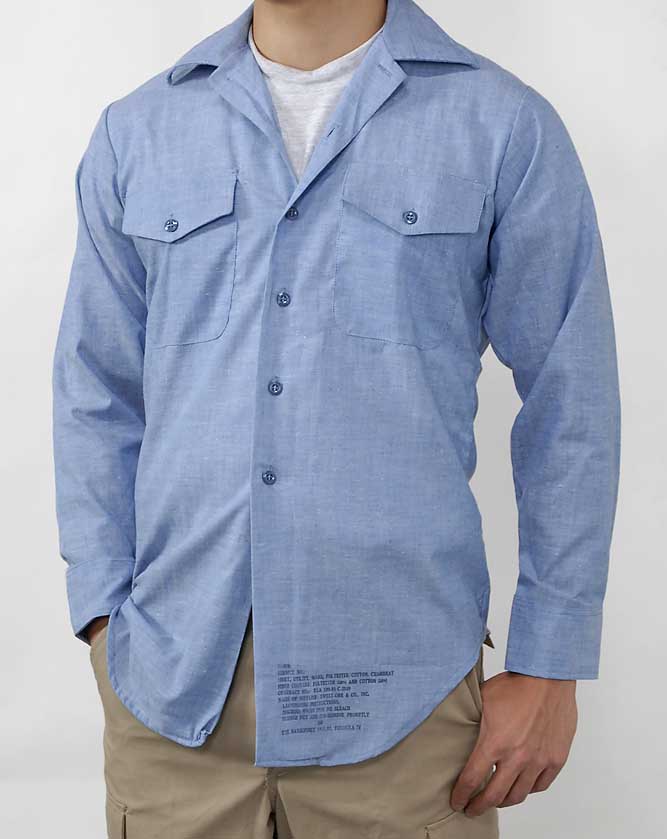 アメリカ海軍 U.S.NAVY シャンブレーシャツ 新品 A62N-