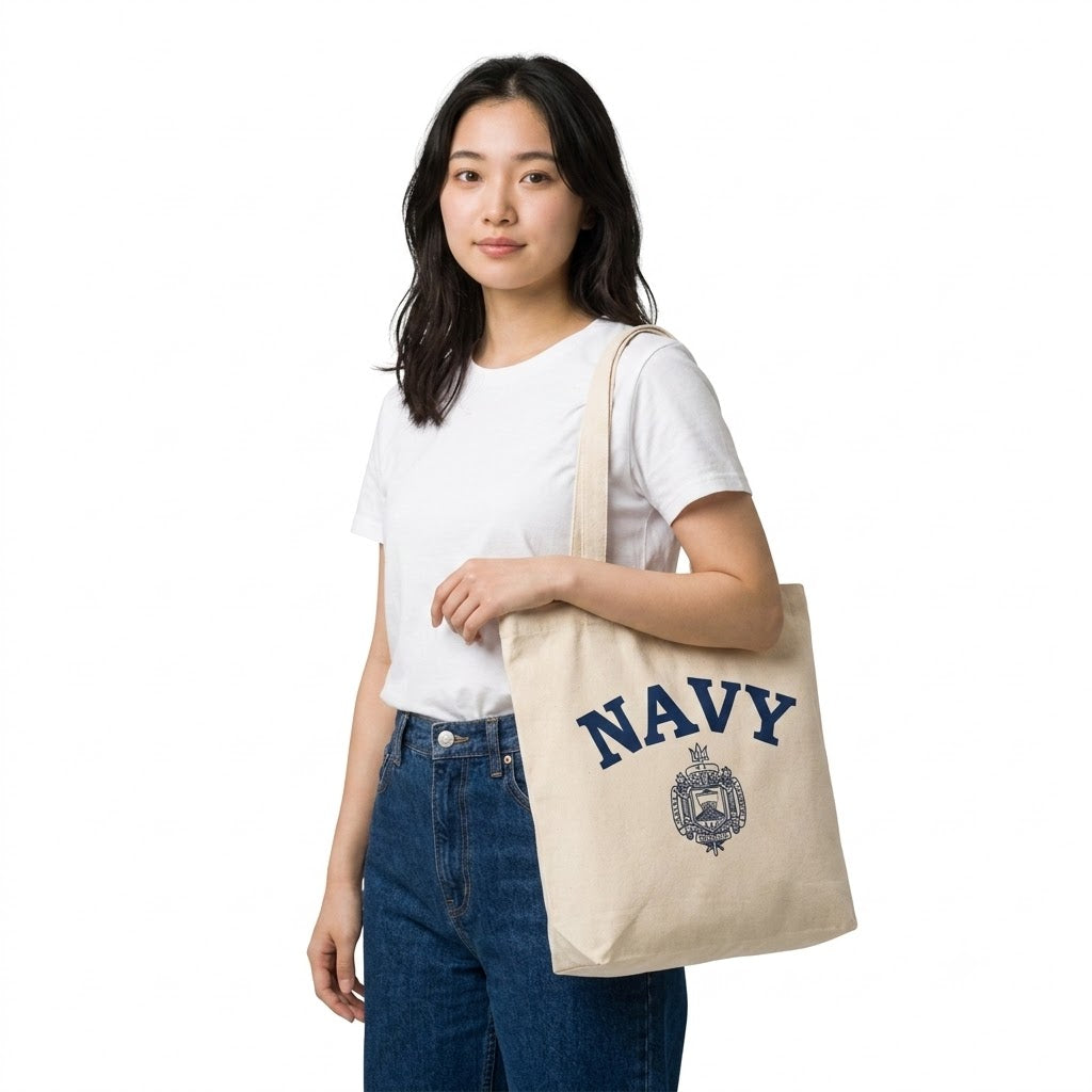 (7/15まで特価)US N.A. ネービーアカデミー. ベージュ, トートバッグ 新品 A6N-BGE-