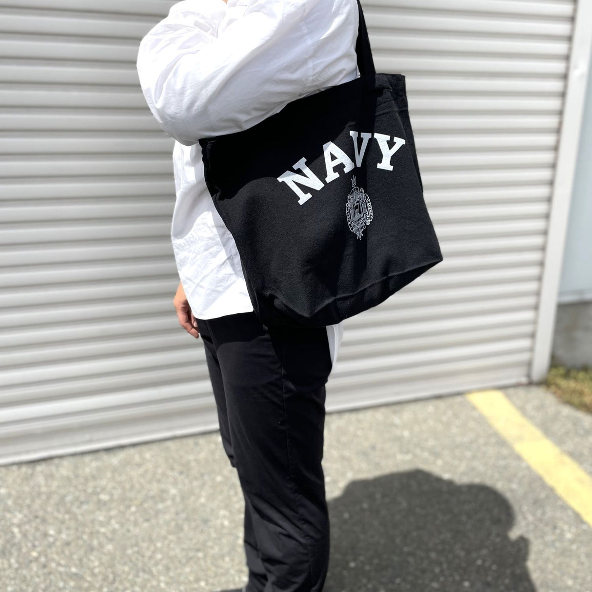 (5/20まで特価)US N.A. ネービーアカデミー. ブラック, トートバッグ 新品 A6N-