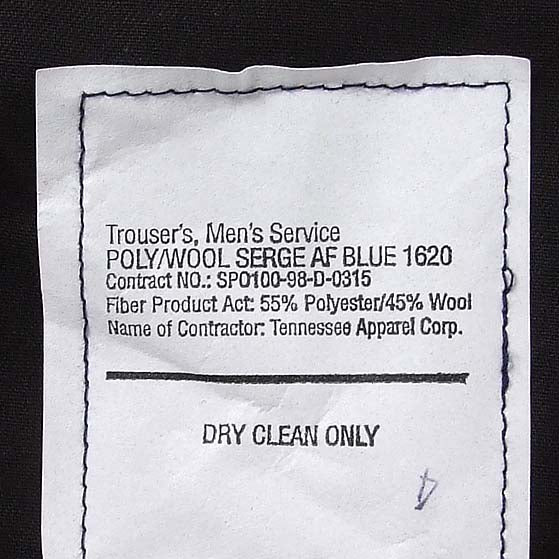 アメリカ空軍 USAF ダークブルー ドレスパンツ 新品 AF-PN-DARK=