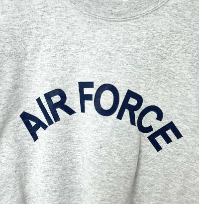 (10/31まで特価)アメリカ空軍 AIR FORCE ブループリント グレー スウェットシャツ USED A84U