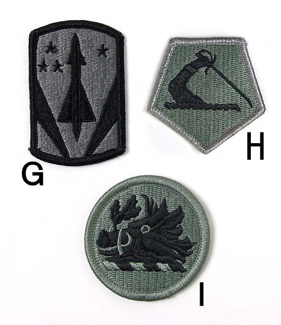 アメリカ軍 ACU ベルクロ付 部隊章ワッペン 新品 ACU-B-