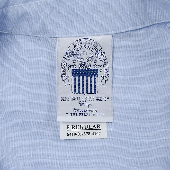 【レディース特価】アメリカ空軍 USAF ライトブルー レディース タックイン ドレスシャツ ニアニュー AF-LS-LN2-