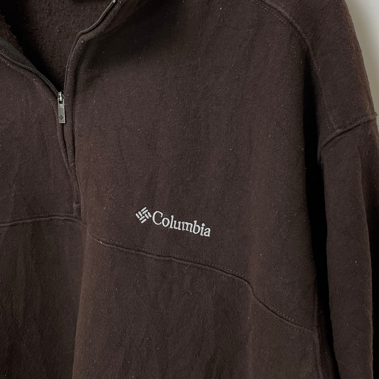 Columbia/コロンビア ブラウン ハーフジップ プルオーバースウェットシャツ XLサイズ【FB-SS-0012B】
